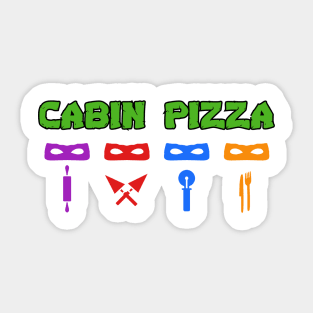 Cabin Pizza Turtles Sticker